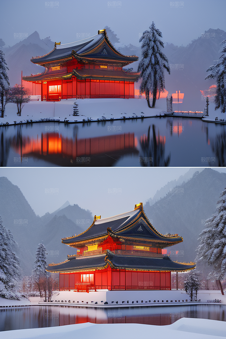 梦幻金殿雪夜细腻8K