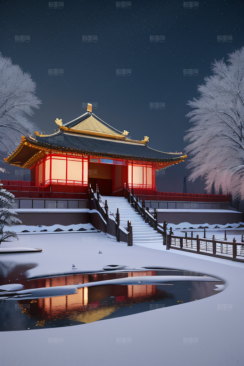 金殿雪夜梦幻3D细致