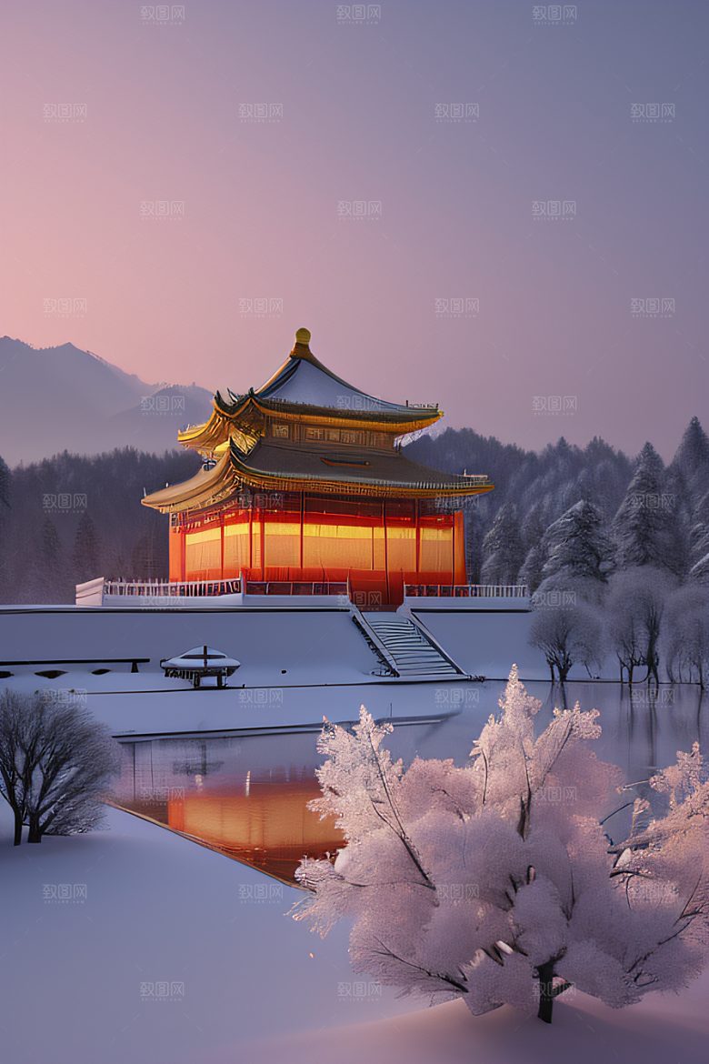 金殿雪夜梦幻3D细致