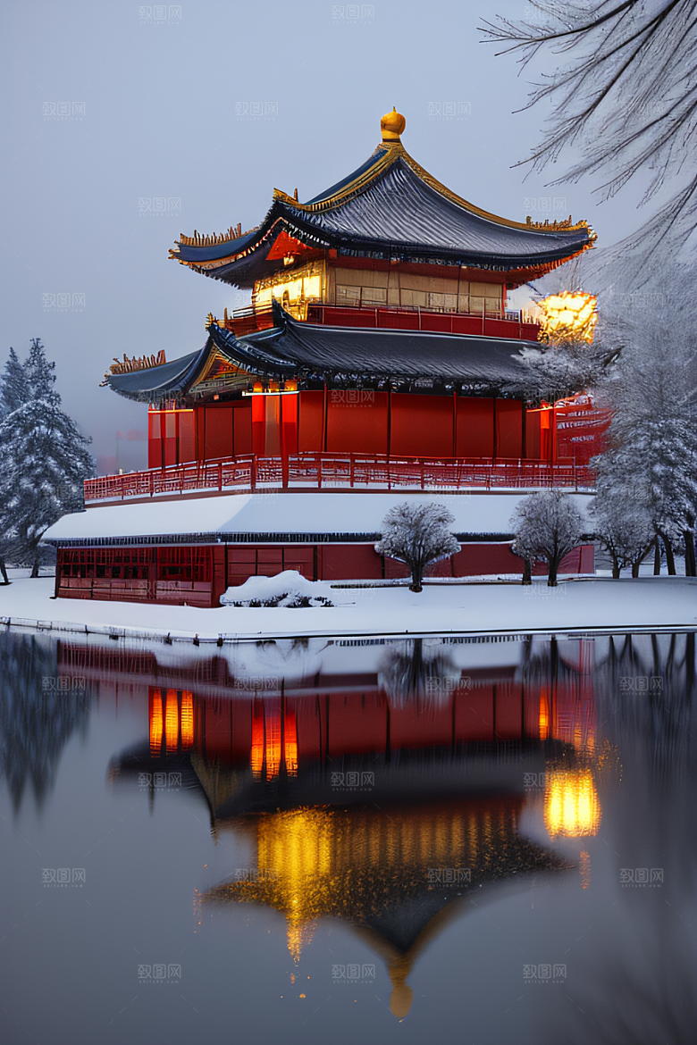 金殿雪夜梦幻3D细致