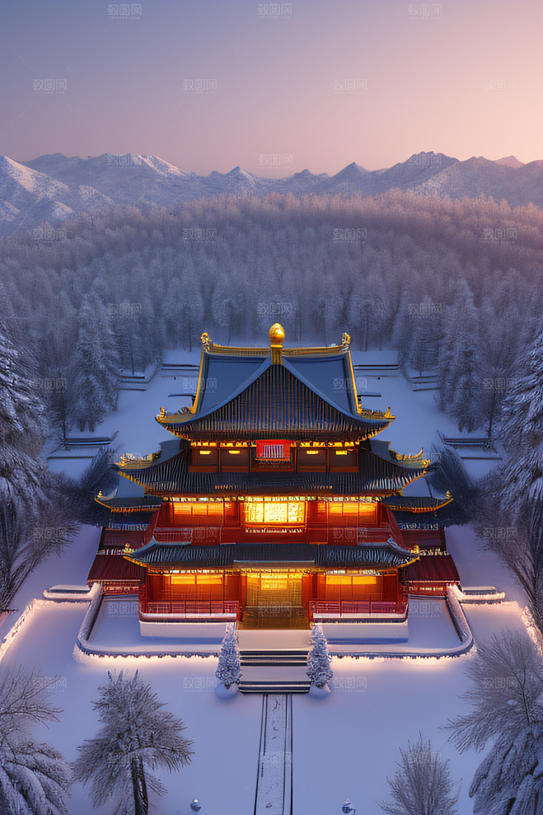 金殿雪夜梦幻3D细致