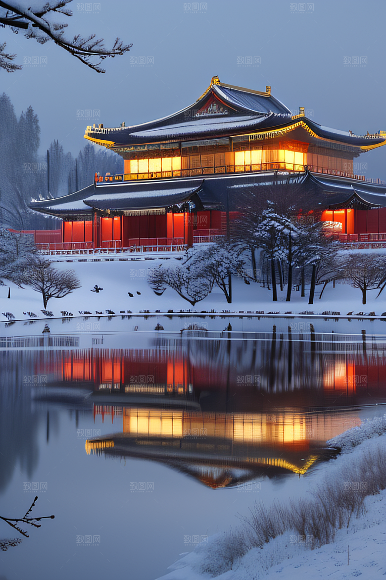 金殿雪夜梦幻3D细致
