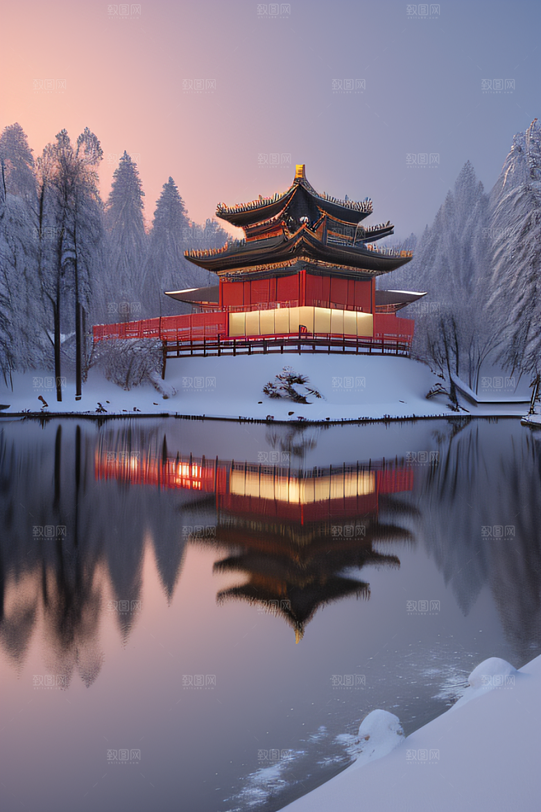 金殿雪夜梦幻3D细致
