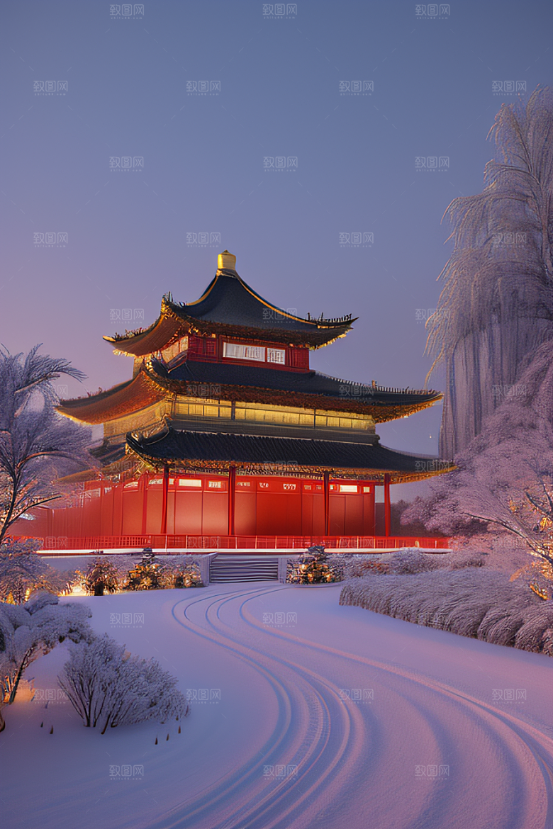 金殿雪夜梦幻3D细致