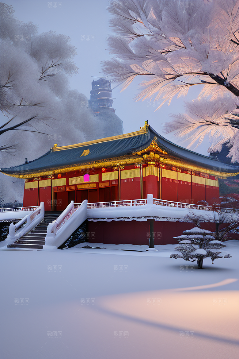 金殿雪夜梦幻可爱3D