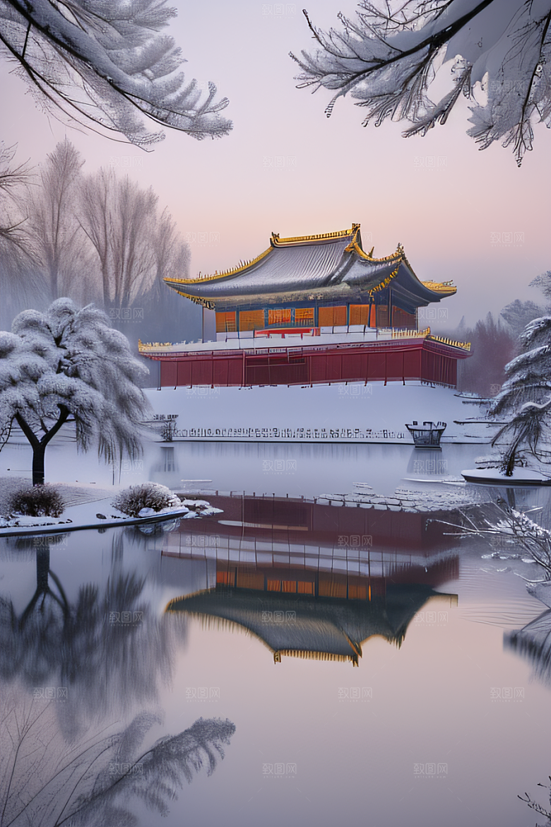 金殿雪夜梦幻可爱3D