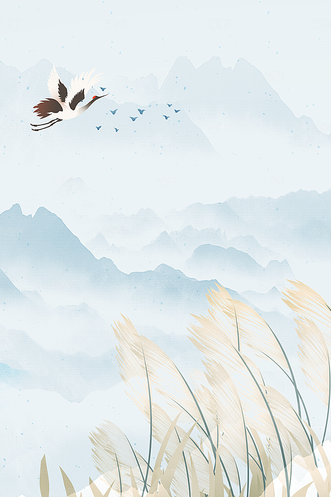 二十四节气节日背景插画海报