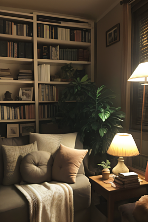 绿植装点的舒适客厅温馨惬意