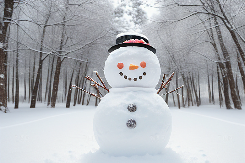 雪后创意打造独特的雪人造型