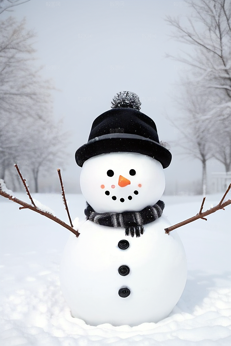 雪后创意打造独特的雪人造型