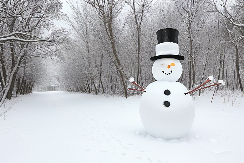 雪后创意打造独特的雪人造型