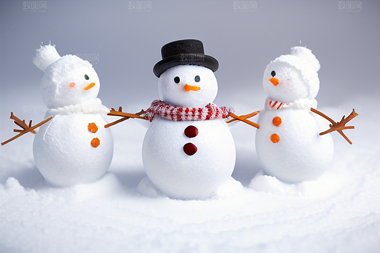 雪后创意打造独特的雪人造型