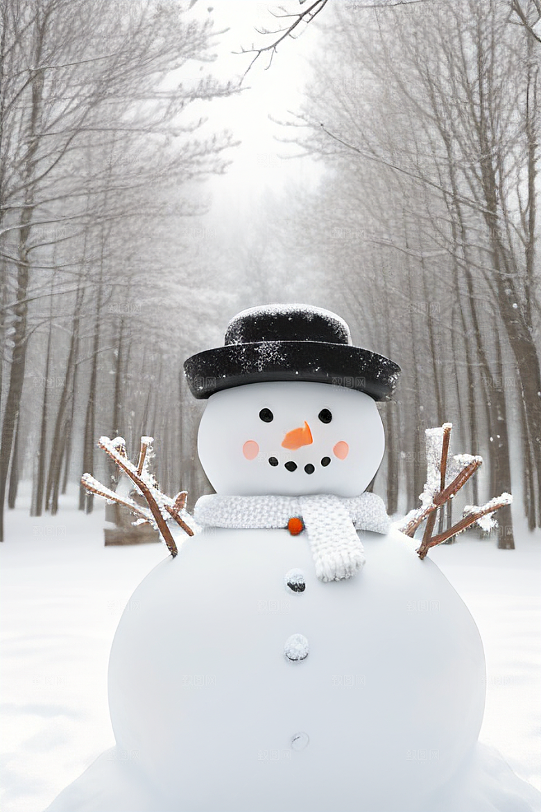 雪后创意打造独特的雪人造型