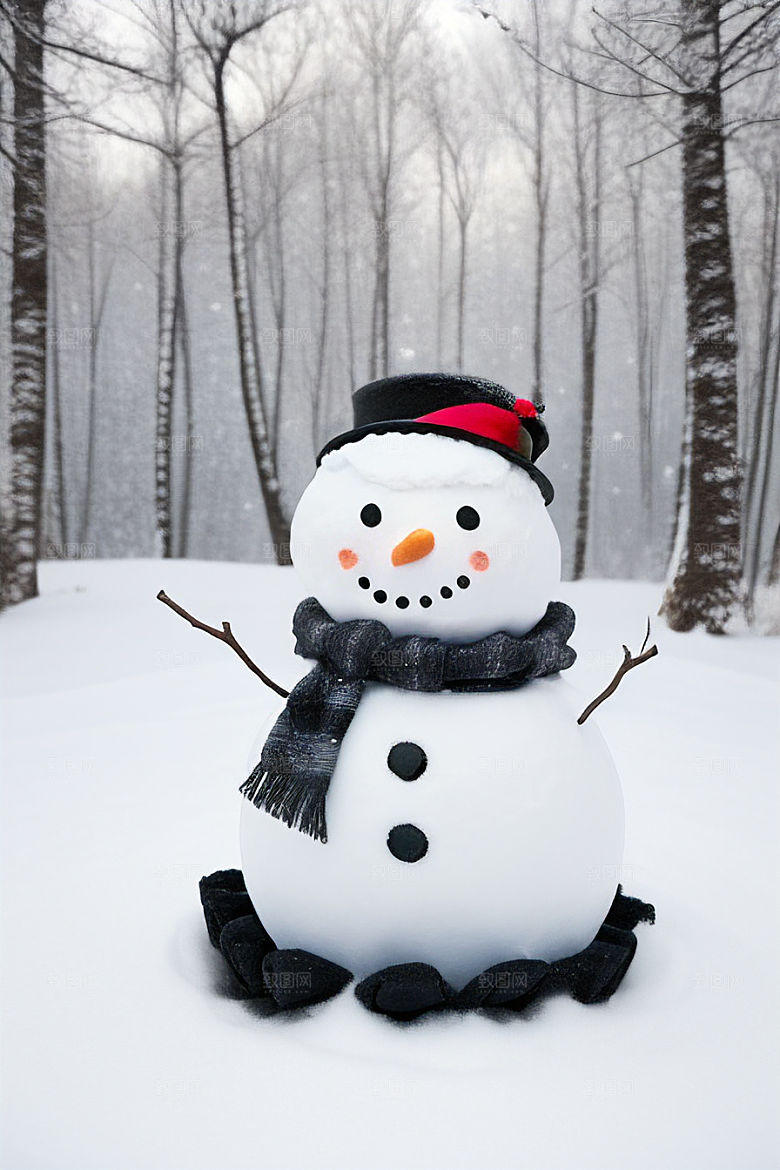 雪后创意打造独特的雪人造型