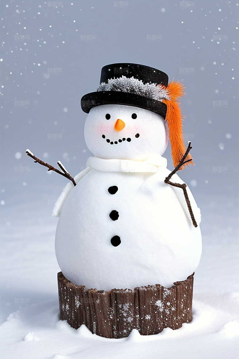 雪后创意打造独特的雪人造型