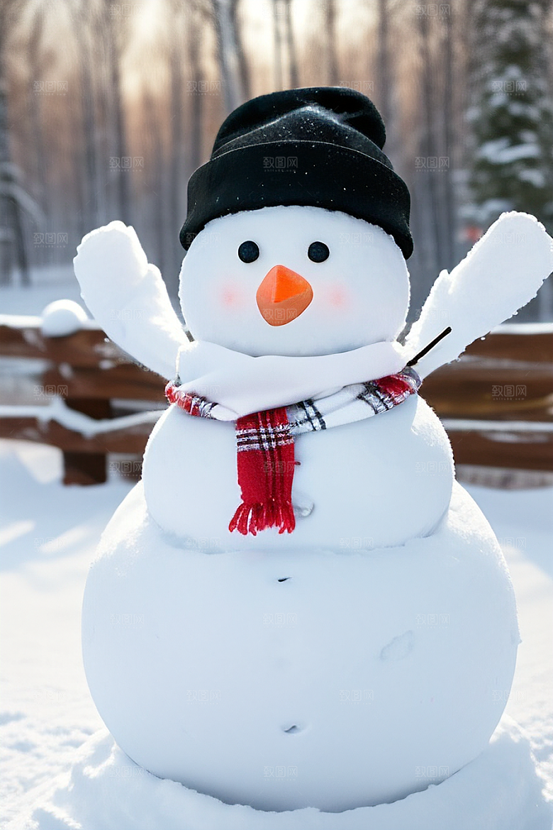 冬季亲子活动一起堆个可爱的雪人