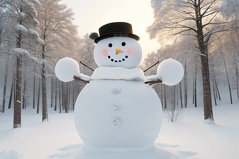 冬季亲子活动一起堆个可爱的雪人