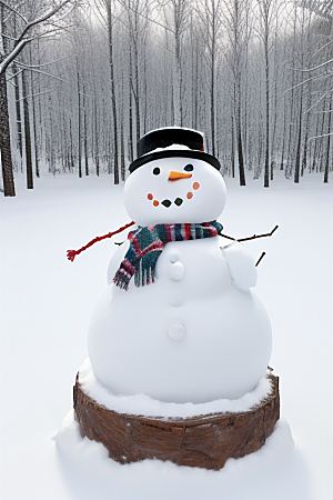 冬季亲子活动一起堆个可爱的雪人