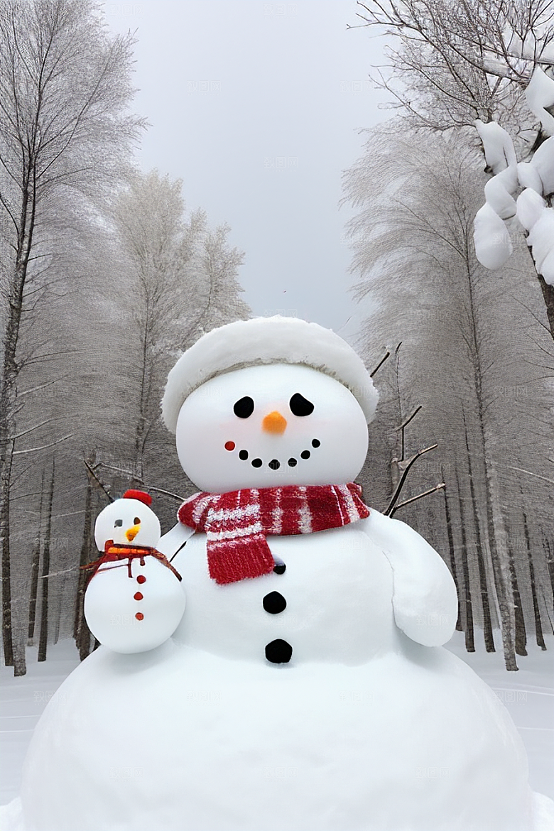 雪人与冬日风景绝佳搭配
