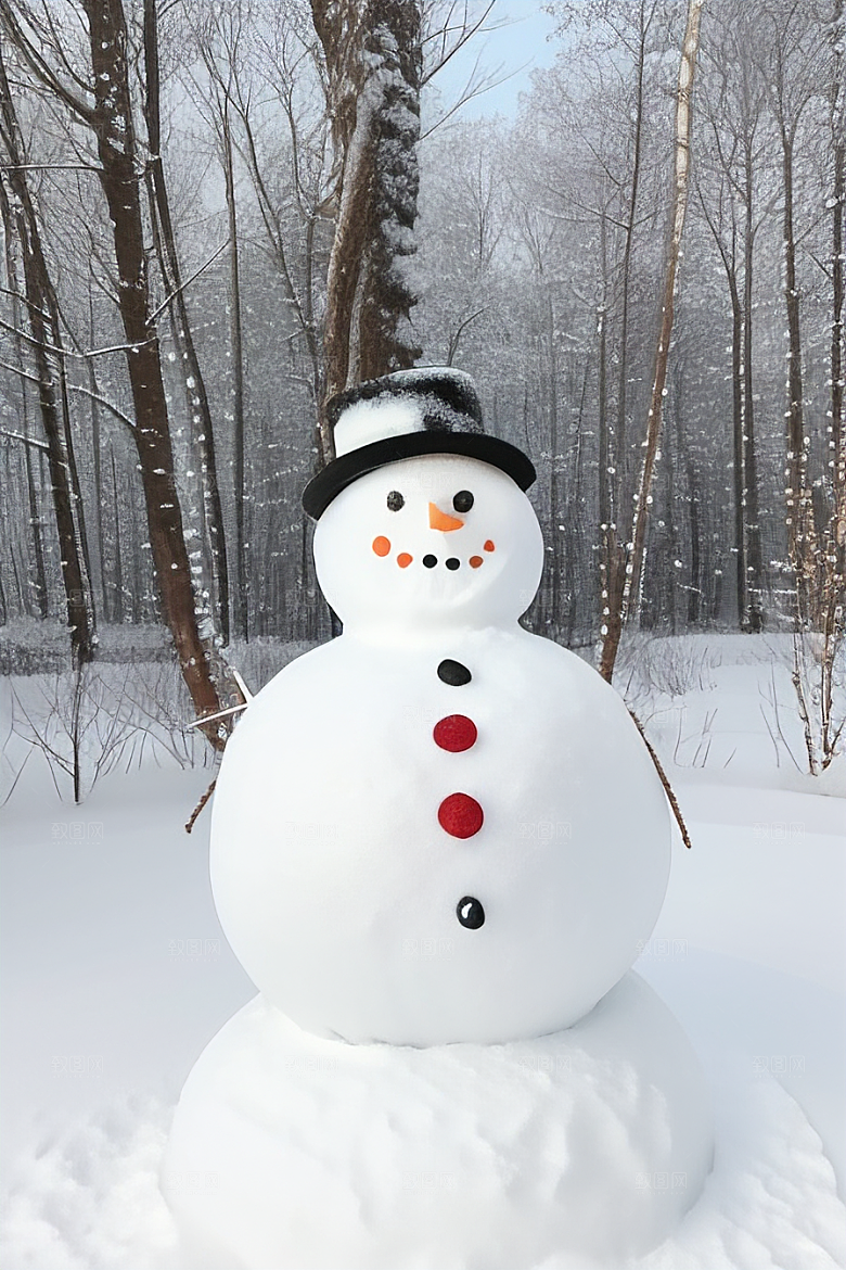 雪人与冬日风景绝佳搭配