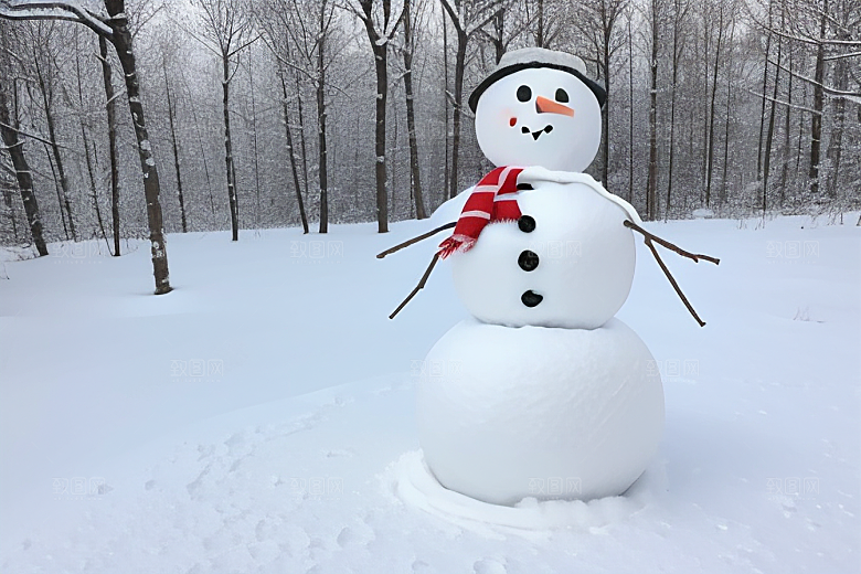 雪人与冬日风景绝佳搭配