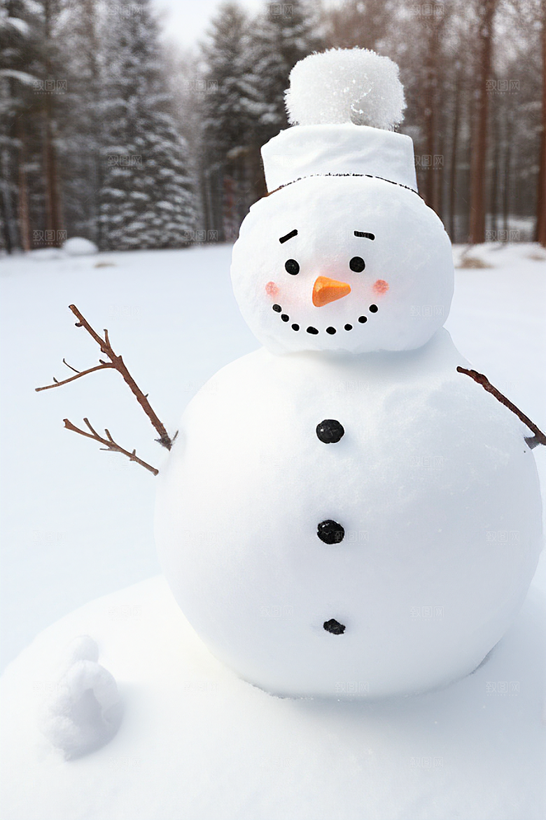 冬日回忆与雪人合影留念
