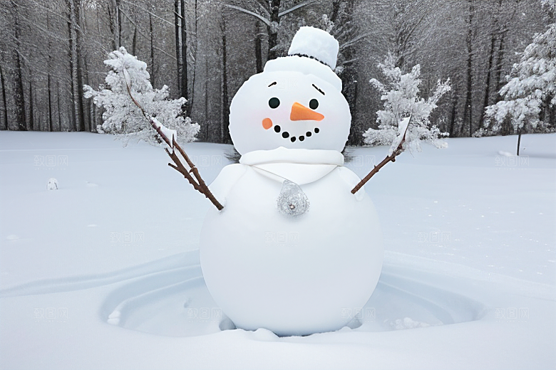 冬日回忆与雪人合影留念