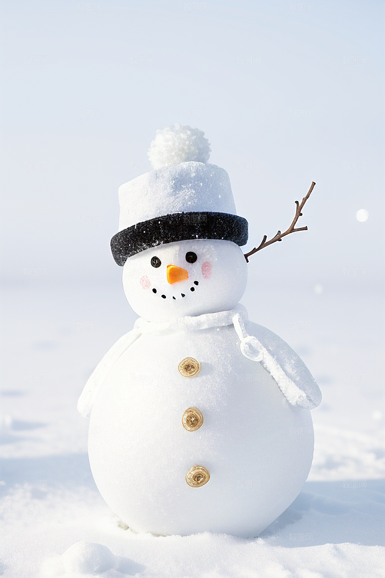 冬日回忆与雪人合影留念