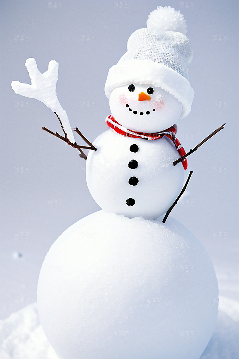 冬日回忆与雪人合影留念