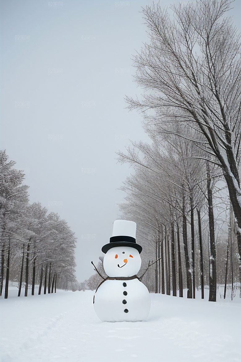 冬日回忆与雪人合影留念