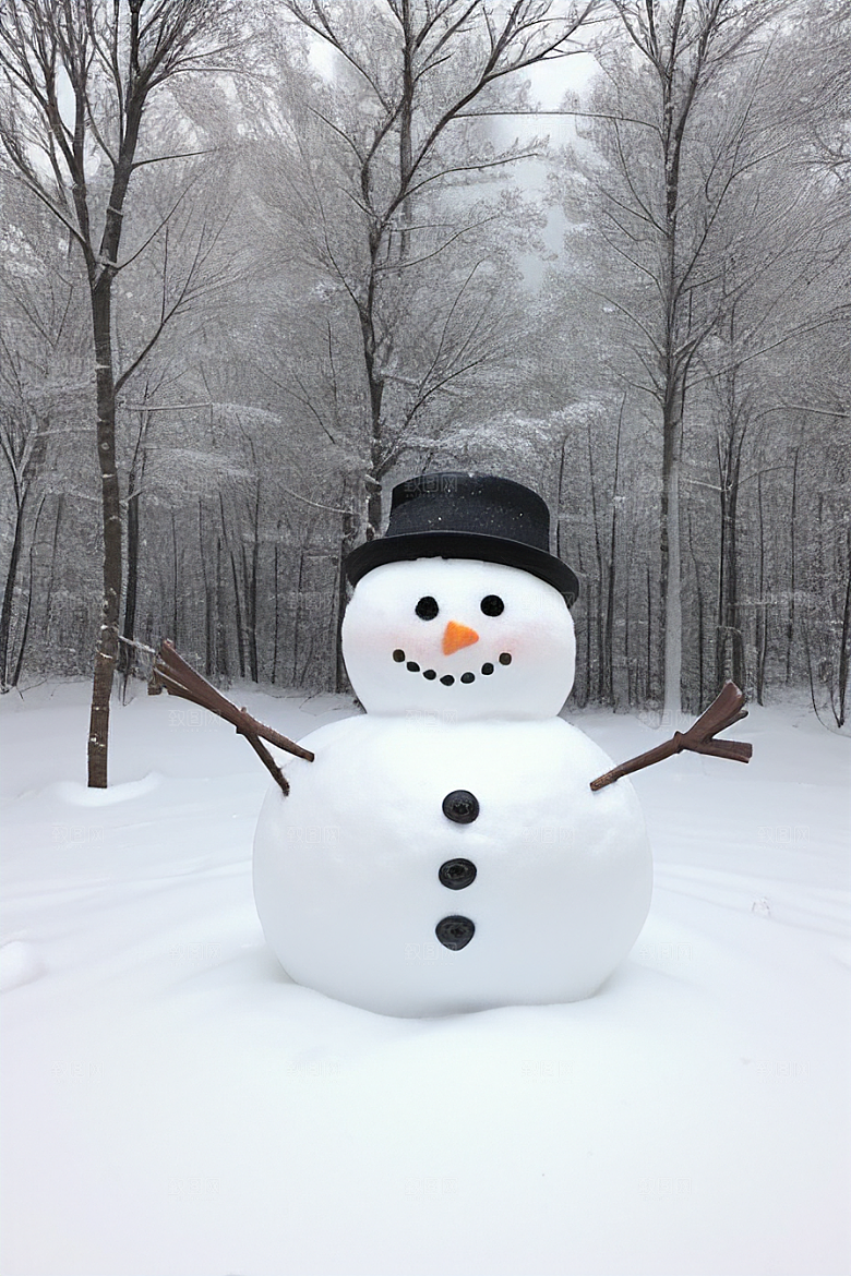 雪地探险寻找雪人的踪迹