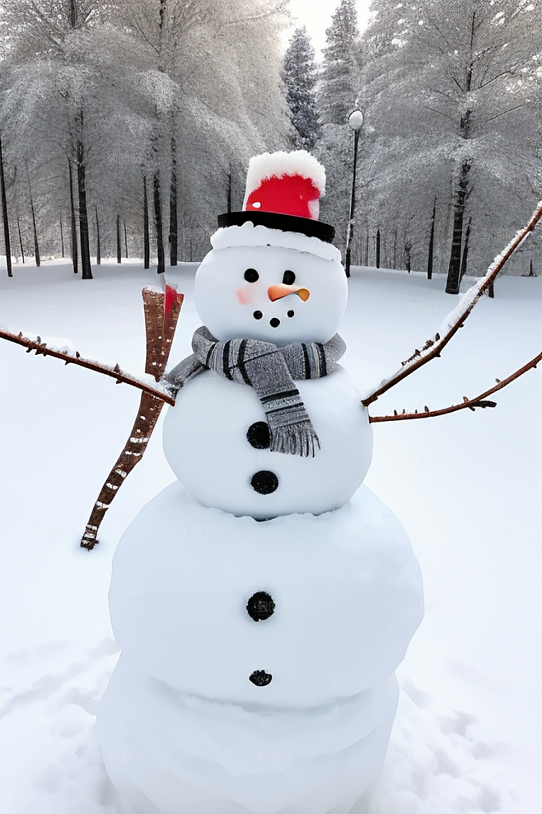 雪地探险寻找雪人的踪迹