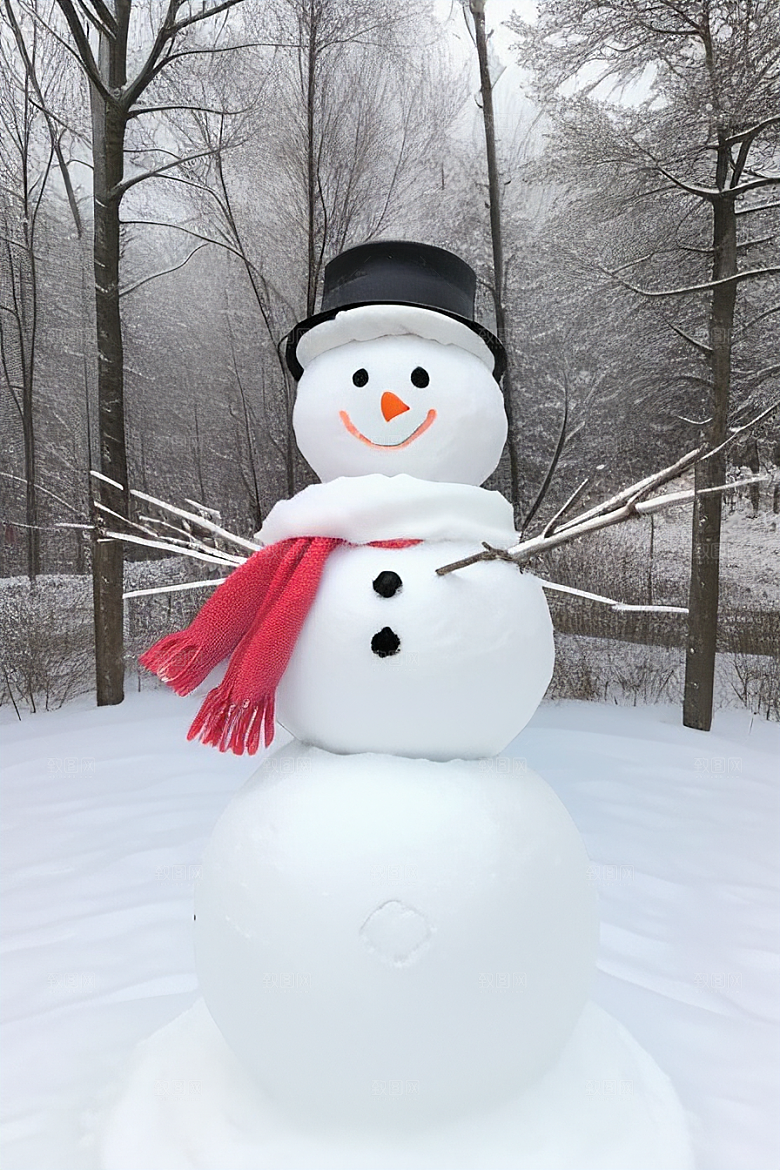 雪地探险寻找雪人的踪迹