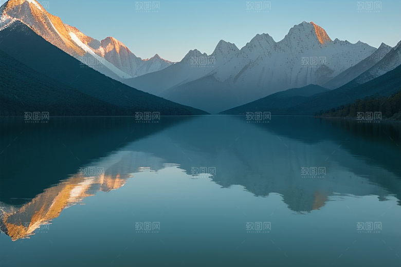 一叶扁舟湖光山色中悠然前行