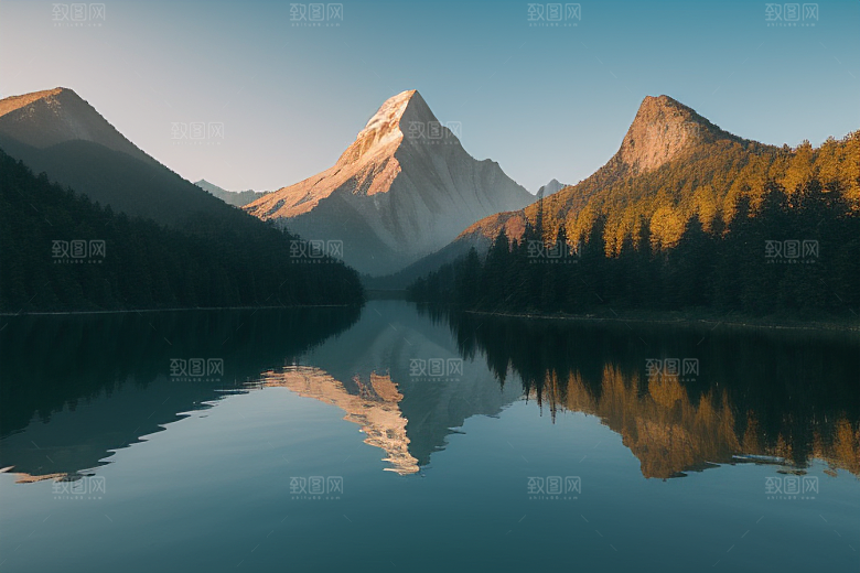 悠闲自得一叶扁舟游湖光山色
