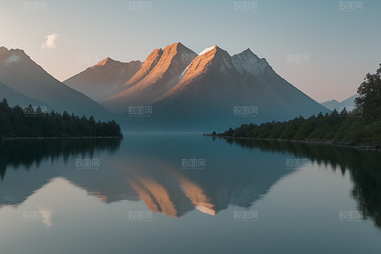 悠闲自得一叶扁舟游湖光山色