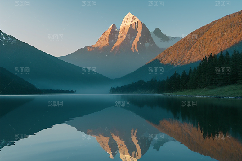 悠闲自得一叶扁舟游湖光山色