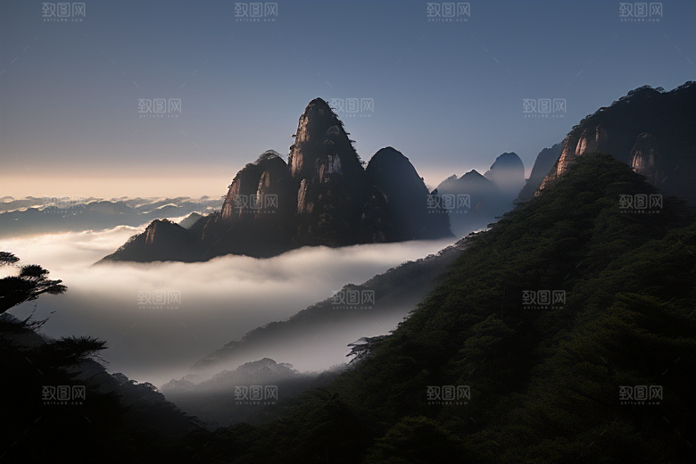 迎客松下的美丽瞬间