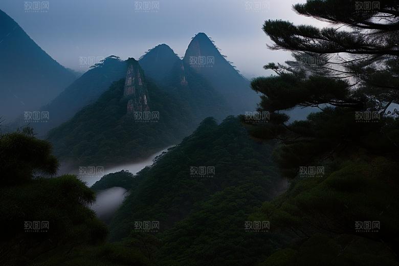 迎客松下的美丽瞬间