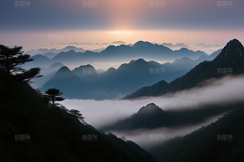 迎客松下的美丽瞬间