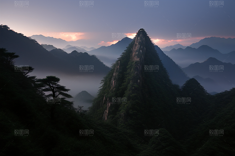 迎客松下的庄园风光