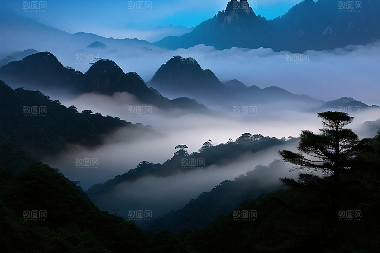 迎客松下的庄园风光