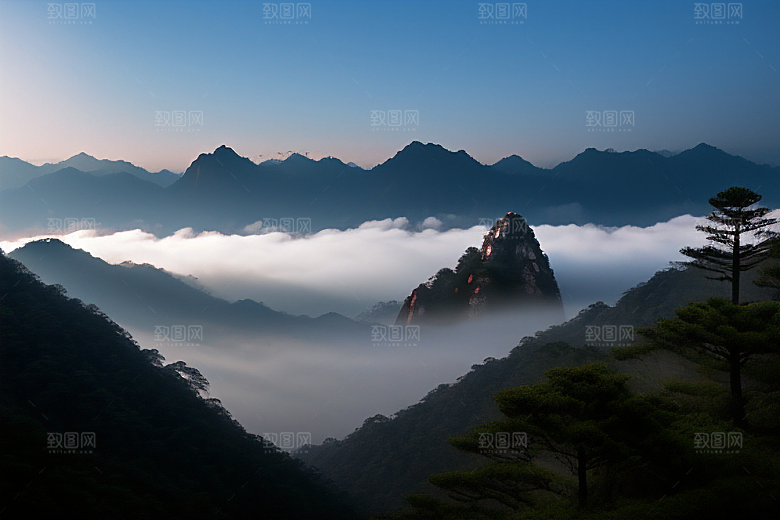 迎客松的诗意瞬间
