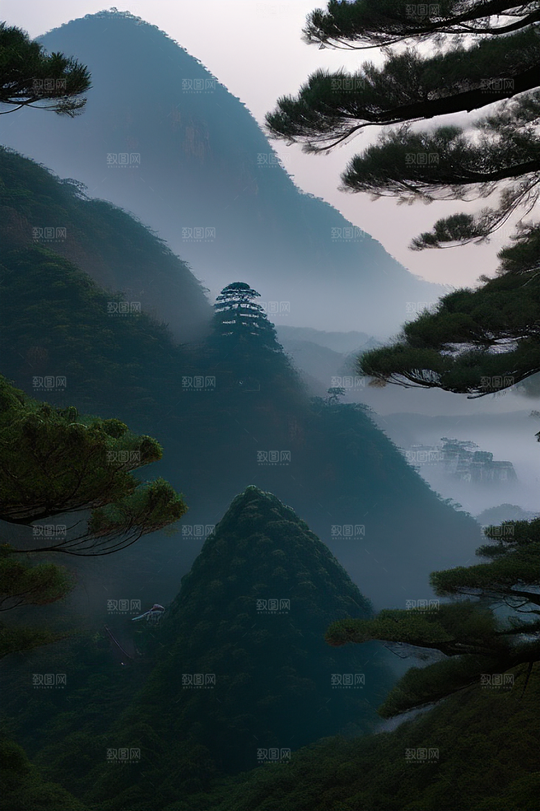 迎客松的诗意瞬间