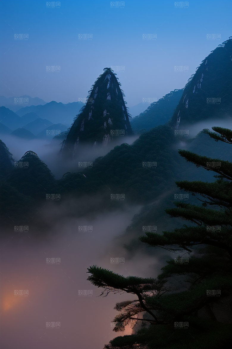 迎客松的诗意瞬间