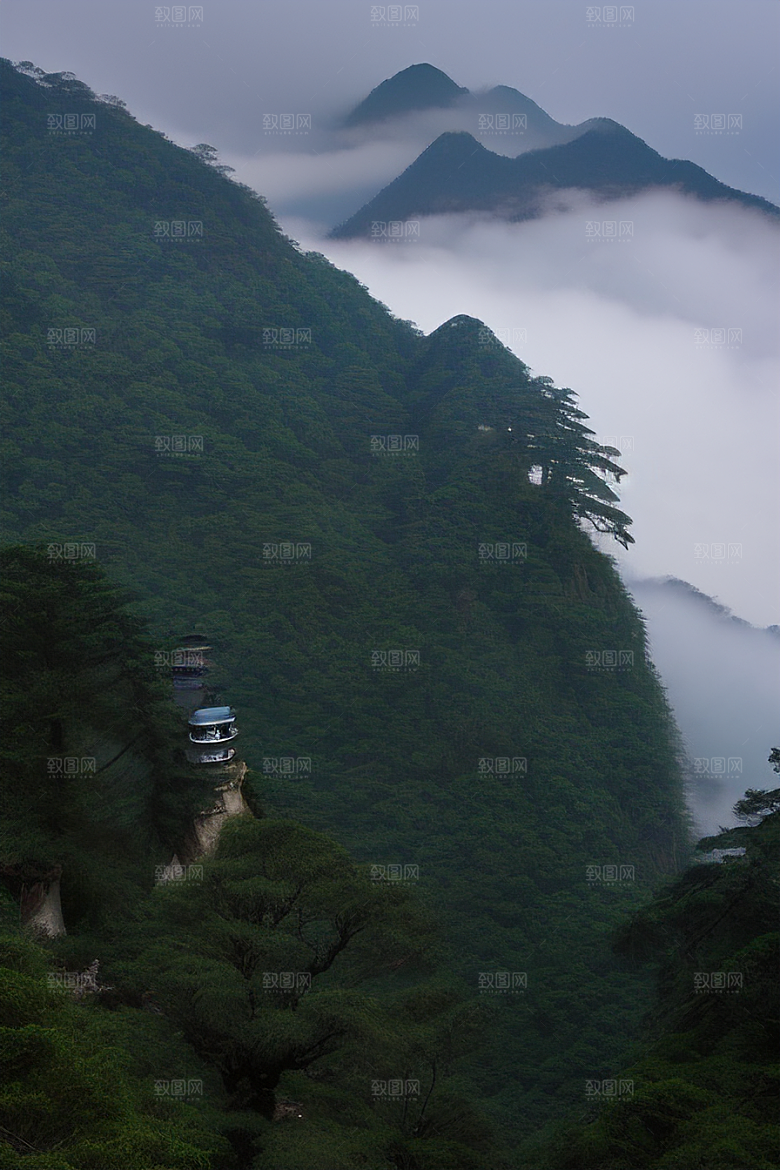 迎客松的美丽景色