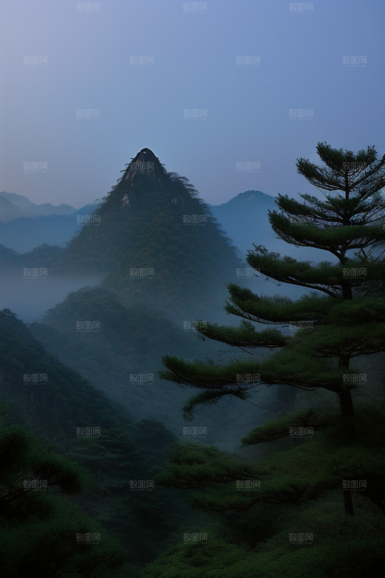 迎客松的美丽景色