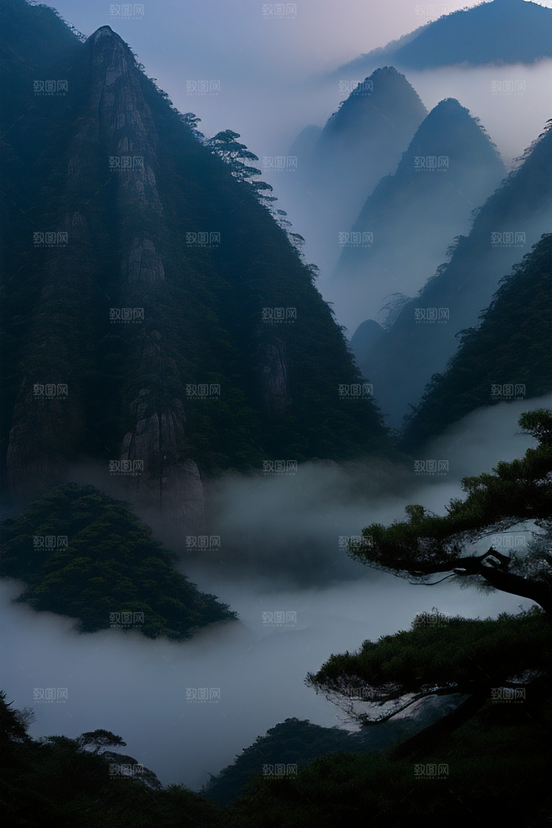 迎客松的美丽景色
