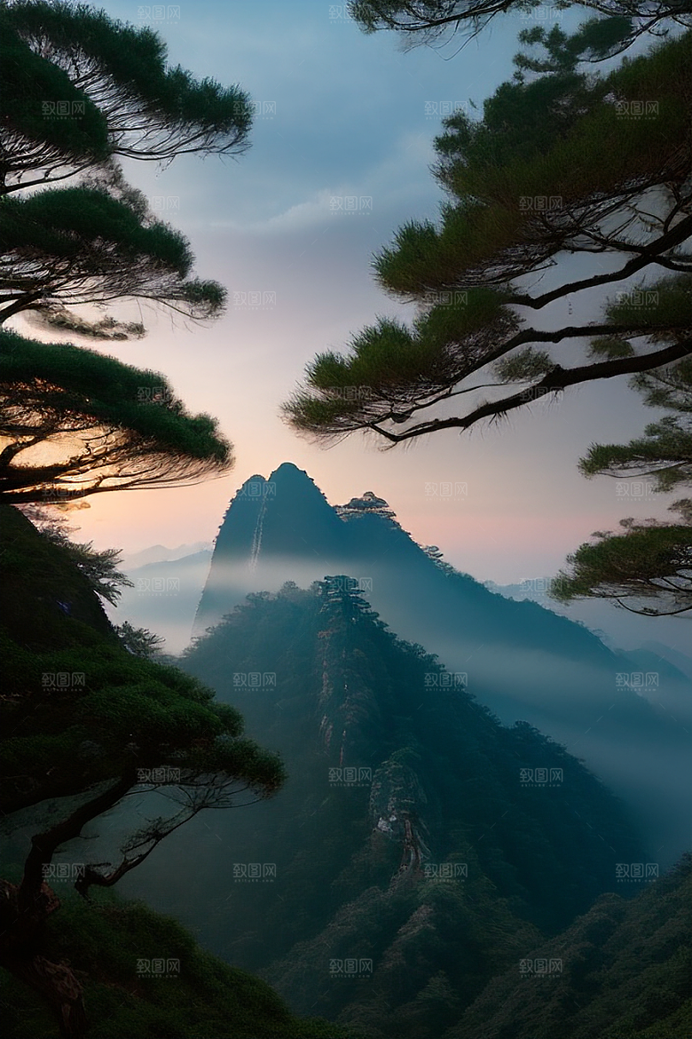迎客松的美丽景色
