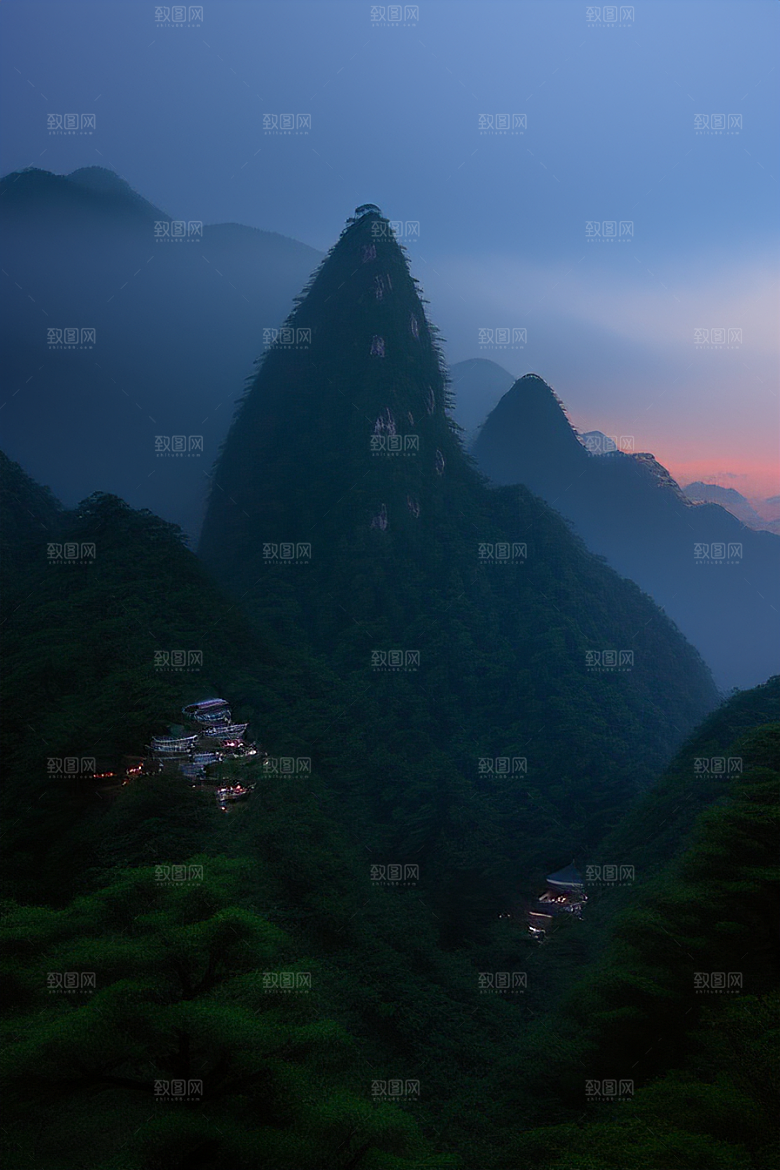 迎客松的美丽景色
